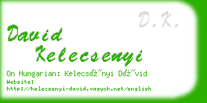 david kelecsenyi business card